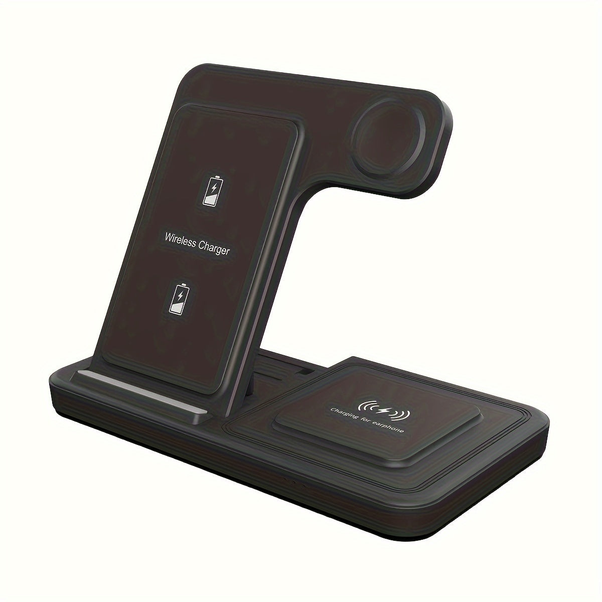 TIMESS-Wireless Charging Station 3-in-1 Standard 15W Fast Mag-Safe Charger Stand with QC3.0 Adapter, Suitable for iPhone 15 14 13 12 11 X 8 Pro Max/Pro/Mini/Plus, iWatch Ultra 9/8 7/6/5/4/3/2, AirPods 3/2