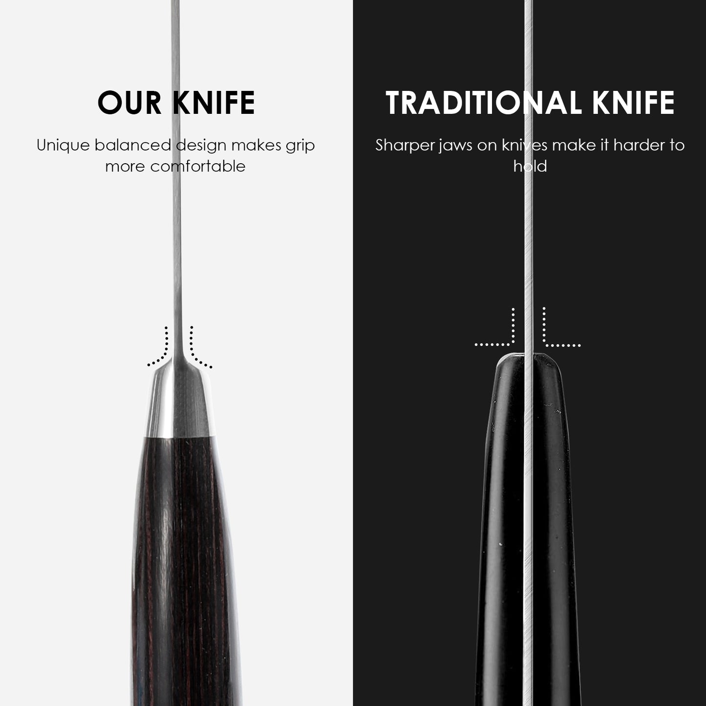 Qulajoy Santoku Knife, High Carbon Stainless Steel Chef Knife