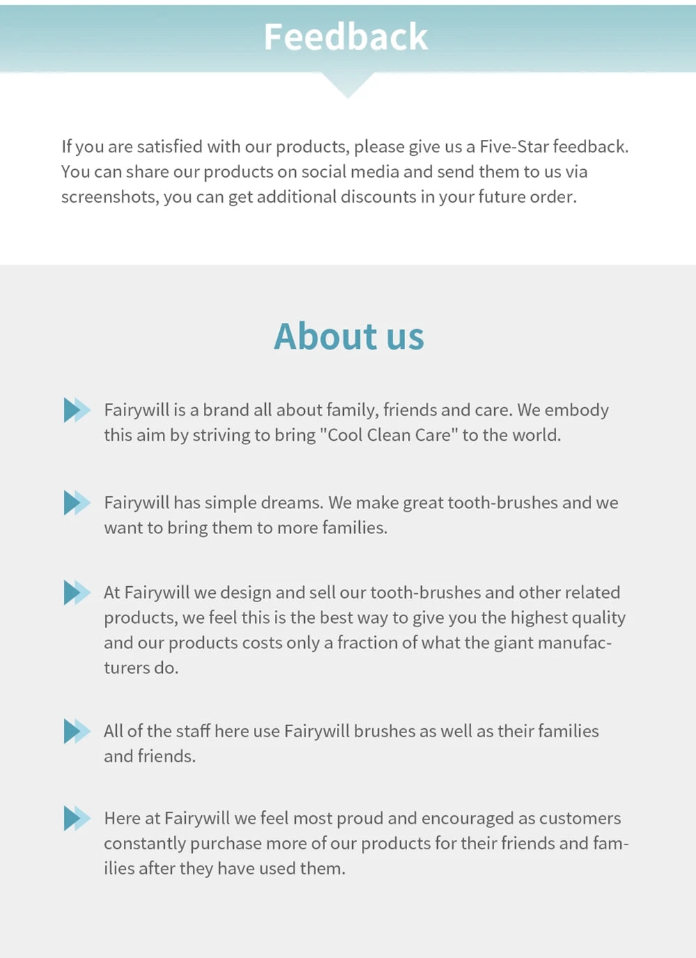 Fairywill 2001 Family Kids Sonic Electric Toothbrush Rechargeable Soft Tongue Cleaner Smart Timer and 3 Modes 4 Hours Charge