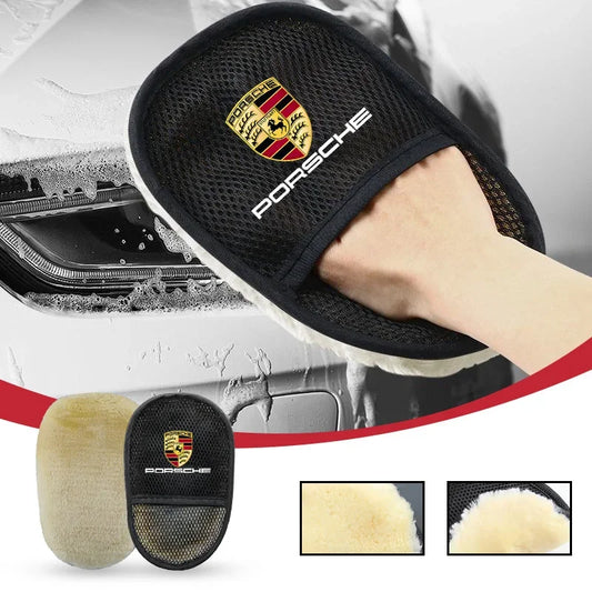 Interior Stickers Fot Porsche 1pc Car Wash Wool Gloves Velvet Thickened With Cashmere Wool Wipe Car Gloves For Porsche Cayenne P