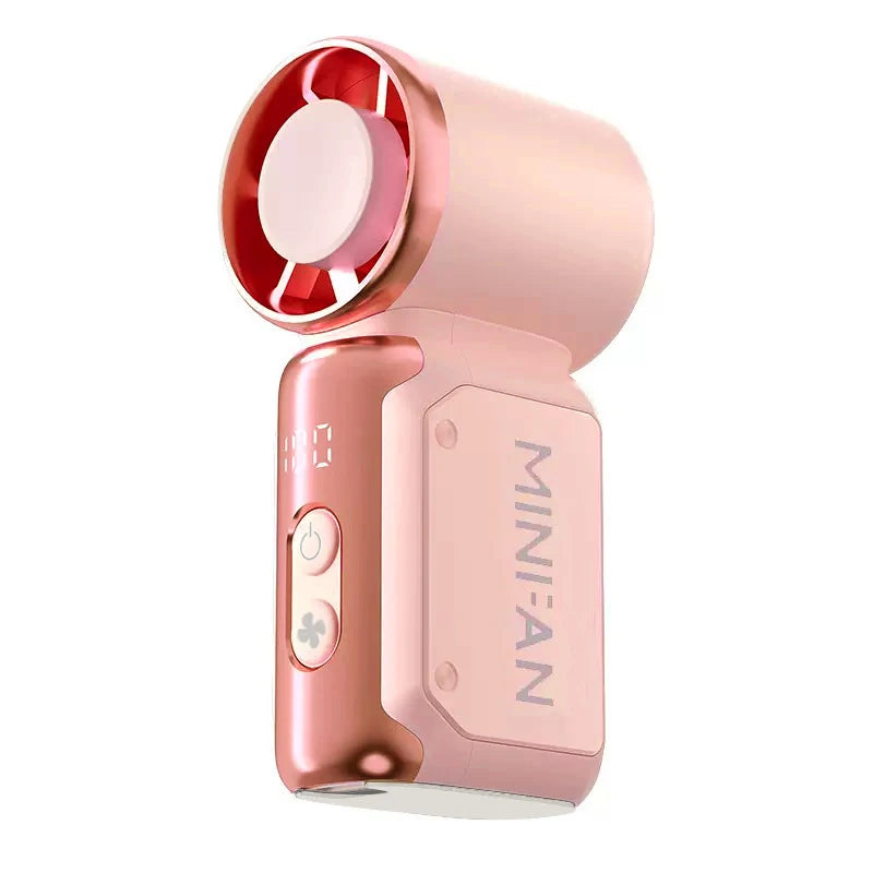 Portable handheld small fan, pocket portable fan, USB charging mini bladeless electric fan, suitable for outdoor and travel use