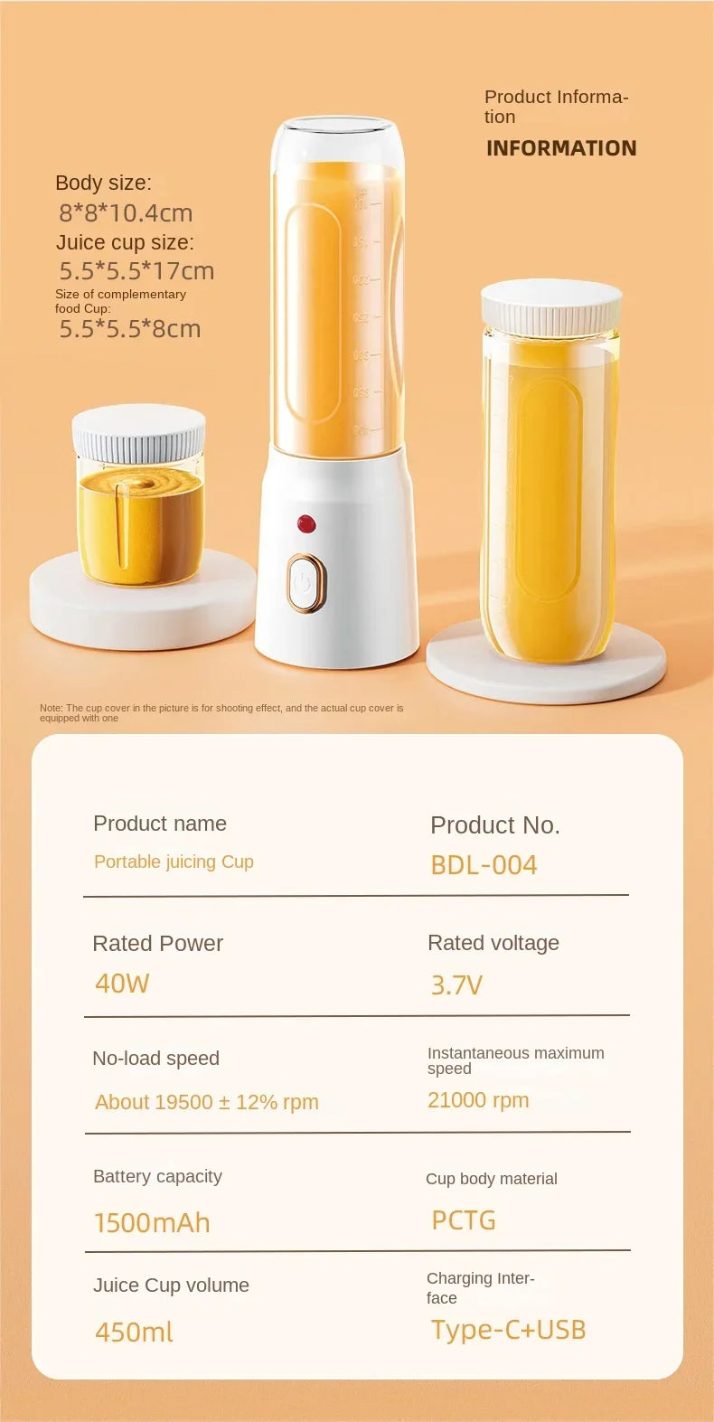Portable Kitchen Blender Wireless Electric Fruit Juicer Machine For Orange Ice Crushing 10 Blades Auxiliary Food Machine Mixer