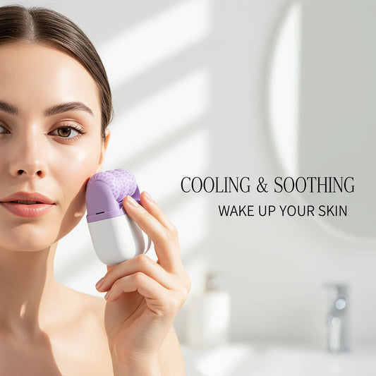 Cooling facial ice roller
