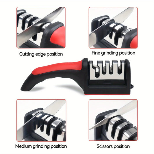 1pc professional blade sharpener, tungsten diamond ceramic sharpening system, no assembly required, kitchen sharpening tool