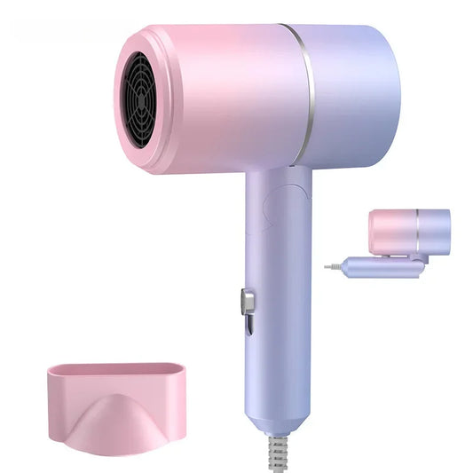 Portable Mini Folding Hairdryer 220V-240V 750W with Carrying Bag Hot Air Anion Hair Care for Home Travel Hair Dryer Blow Drier