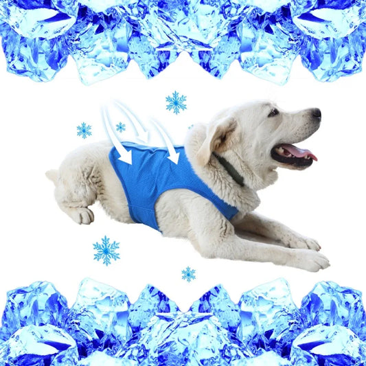 Summer Pet Dog Cooling Vest Heat Resistant Cool Dogs Clothes Breathable Sun-proof Clothing for Small Large Dogs Outdoor Walking