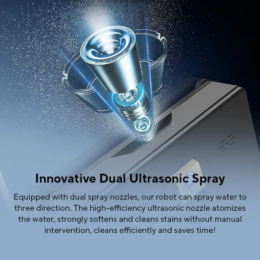 Robot Window cleaner ABIR WD8,Dual Water Spray,Smart Memory,High Vacuum Suction, Laser Sensor, Home Wall Glass Cleaning Robot