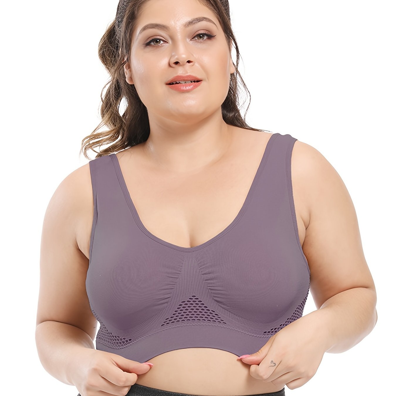 Plus Size Sports Bras for Women Seamless Bra with Pads Big Size Bralette Push Up Brassiere Bra Vest