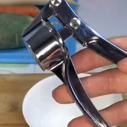 1pc RZSYZH Heavy-Duty Garlic Press, Ginger Crusher, Lemon Squeezer - Heavy-Duty Manual Crusher with Efficient Crushing, Compact Design for Kitchen, Restaurant, Home - Easy-Clean Garlic Press Tool for Garlic, Ginger, Lemon, Co