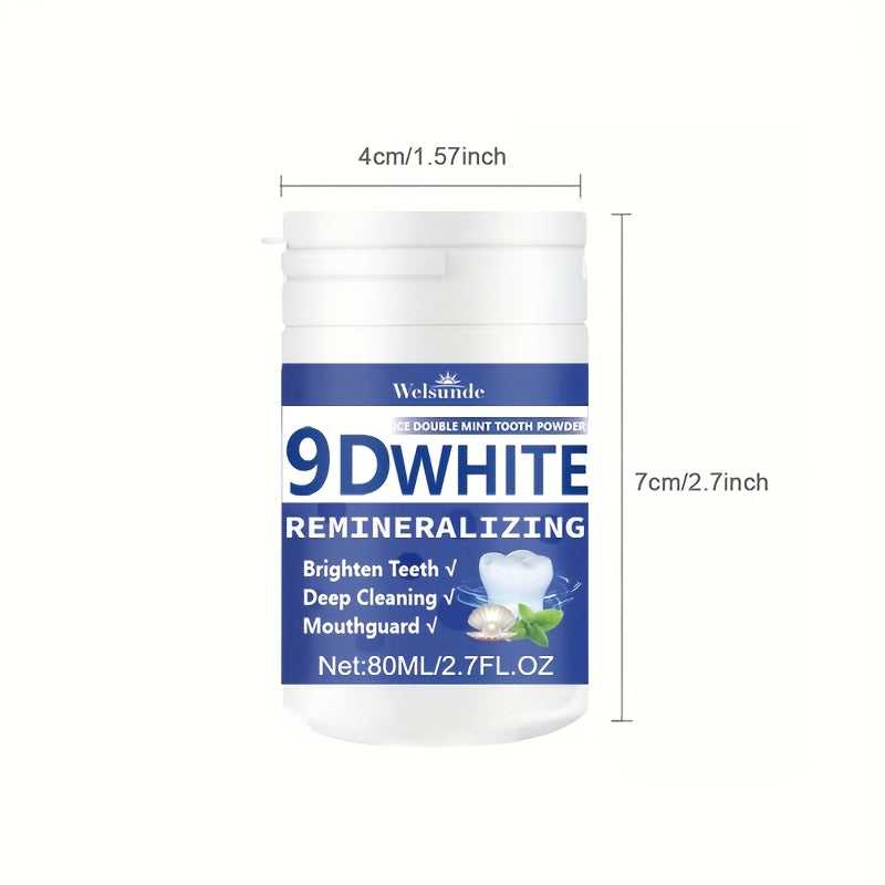 [Tooth Whitening Powder] 9D White Remineralizing Hydroxyapatite Tooth Powder, Tooth Whitening Powder, Deep Cleaning, Fresh Breath, Ideal For Oral Health & Hygiene Gift For Women Men, Breath Freshener, Toothpaste, Tooth Cleani