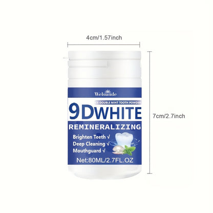 [Tooth Whitening Powder] 9D White Remineralizing Hydroxyapatite Tooth Powder, Tooth Whitening Powder, Deep Cleaning, Fresh Breath, Ideal For Oral Health & Hygiene Gift For Women Men, Breath Freshener, Toothpaste, Tooth Cleani