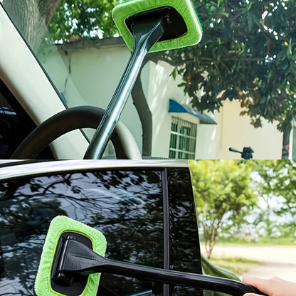 Windshield Cleaning Brush Kit • Long Handle Interior Car Glass Wiper • Plastic Material