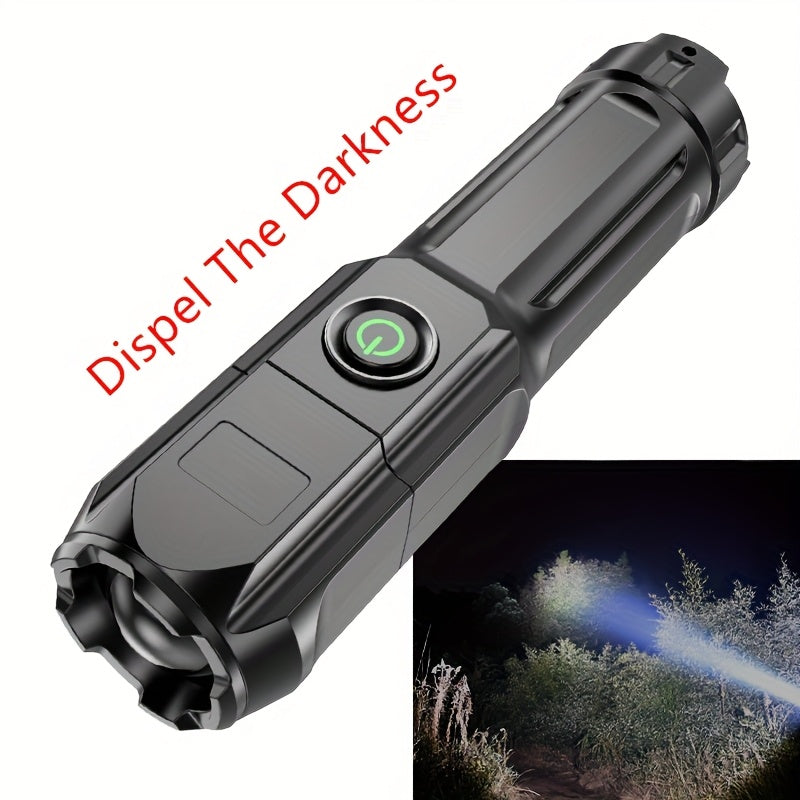 [Powerful Zoomable] Powerful Zoomable Flashlight | 1pc Outdoor Multi-functional Portable Home Small Telescopic Zoom Light