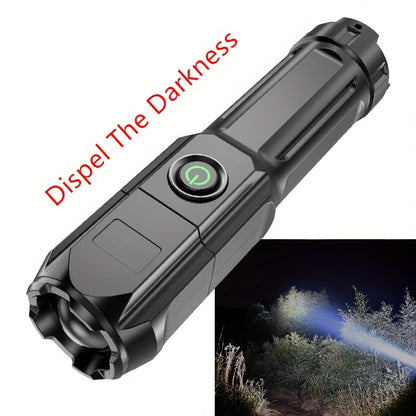 [Powerful Zoomable] Powerful Zoomable Flashlight | 1pc Outdoor Multi-functional Portable Home Small Telescopic Zoom Light