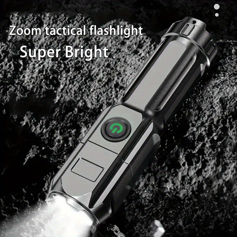 [Powerful Zoomable] Powerful Zoomable Flashlight | 1pc Outdoor Multi-functional Portable Home Small Telescopic Zoom Light