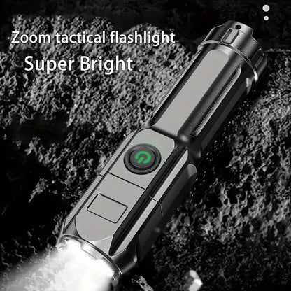 [Powerful Zoomable] Powerful Zoomable Flashlight | 1pc Outdoor Multi-functional Portable Home Small Telescopic Zoom Light