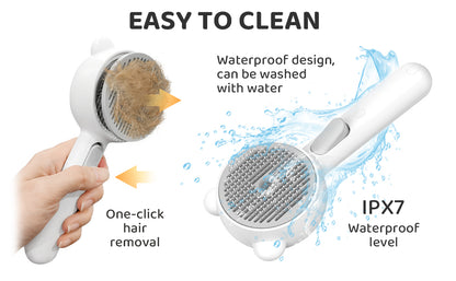 Steam Cat Brush Pro Waterproof Rechargeable Self-Cleaning Pet Grooming Hair Care Tools with Spray, Floaters Hair Removal for Dog