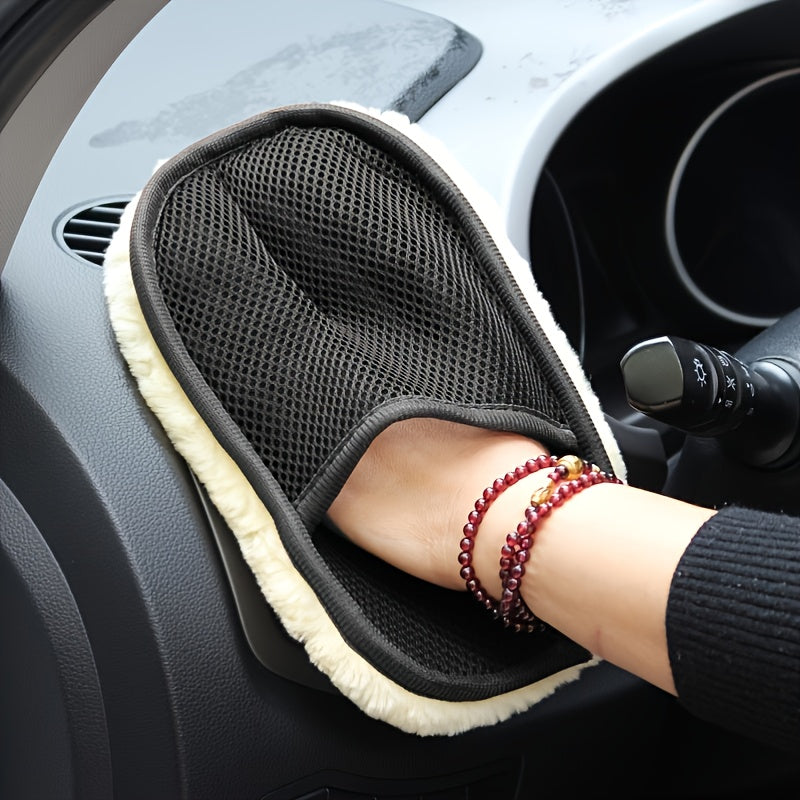 9.84" x 3.5" Microfiber Ultra-Soft Car Cleaning Glove, Perfect for Auto Detailing & Maintenance