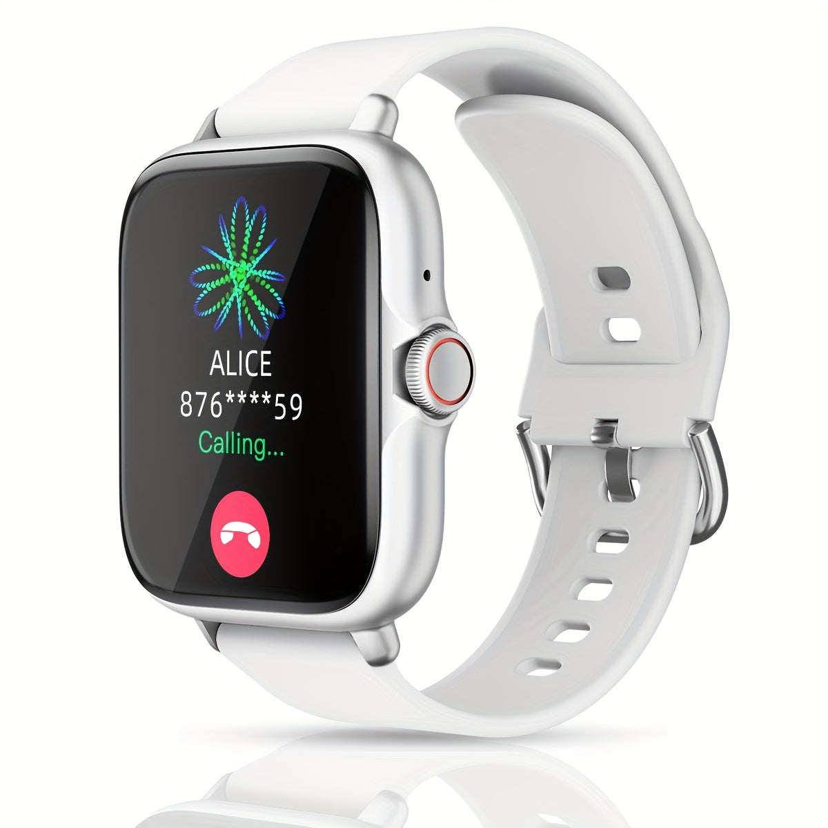 1.83'' Full Touch Screen Smart Watch • Message Alerts, Call Answering • Sports Pedometer, Health Monitoring • Compatible with iPhone/Android • Alloy Body, Silicone Strap • DESERTCAT - Ideal Gift for Birthdays