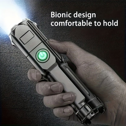 ANYICE 1pc 400Mah/800Mah Ultra Bright Zoomable Torch, Compact, Rechargeable Long Range IPX4 Durable LED Flashlight, Adjustable Zoom Light for Outdoor And Home Use