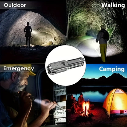 ANYICE 1pc 400Mah/800Mah Ultra Bright Zoomable Torch, Compact, Rechargeable Long Range IPX4 Durable LED Flashlight, Adjustable Zoom Light for Outdoor And Home Use