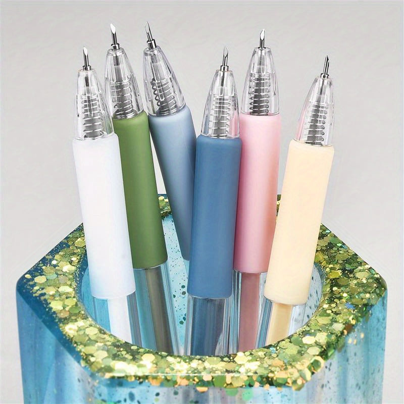 5pcs/set 6pcs/set Art Utility Knife Pen Knife Cut Stickers Scrapbooking Cutting Tool Express Box Knife School Supplies DIY Craft Supplies