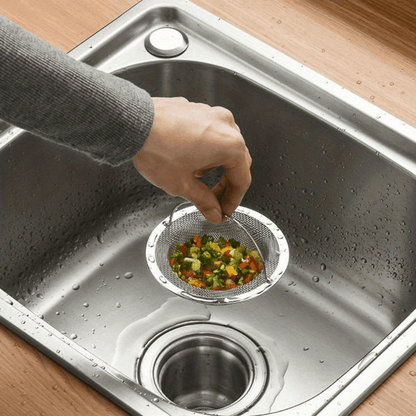 1-6pcs Stainless Steel Sink Strainer with Handle - Rust-Resistant Mesh Design, Suitable for Kitchen and Bathroom Sinks, Easy to Prevent Clogging, Perfect for Draining Fruits and Vegetables