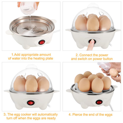 1Pc Electric Egg Cooker 7-Capacity Hard-Boiled Egg Maker