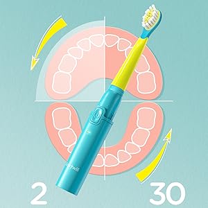 Fairywill 2001 Family Kids Sonic Electric Toothbrush Rechargeable Soft Tongue Cleaner Smart Timer and 3 Modes 4 Hours Charge