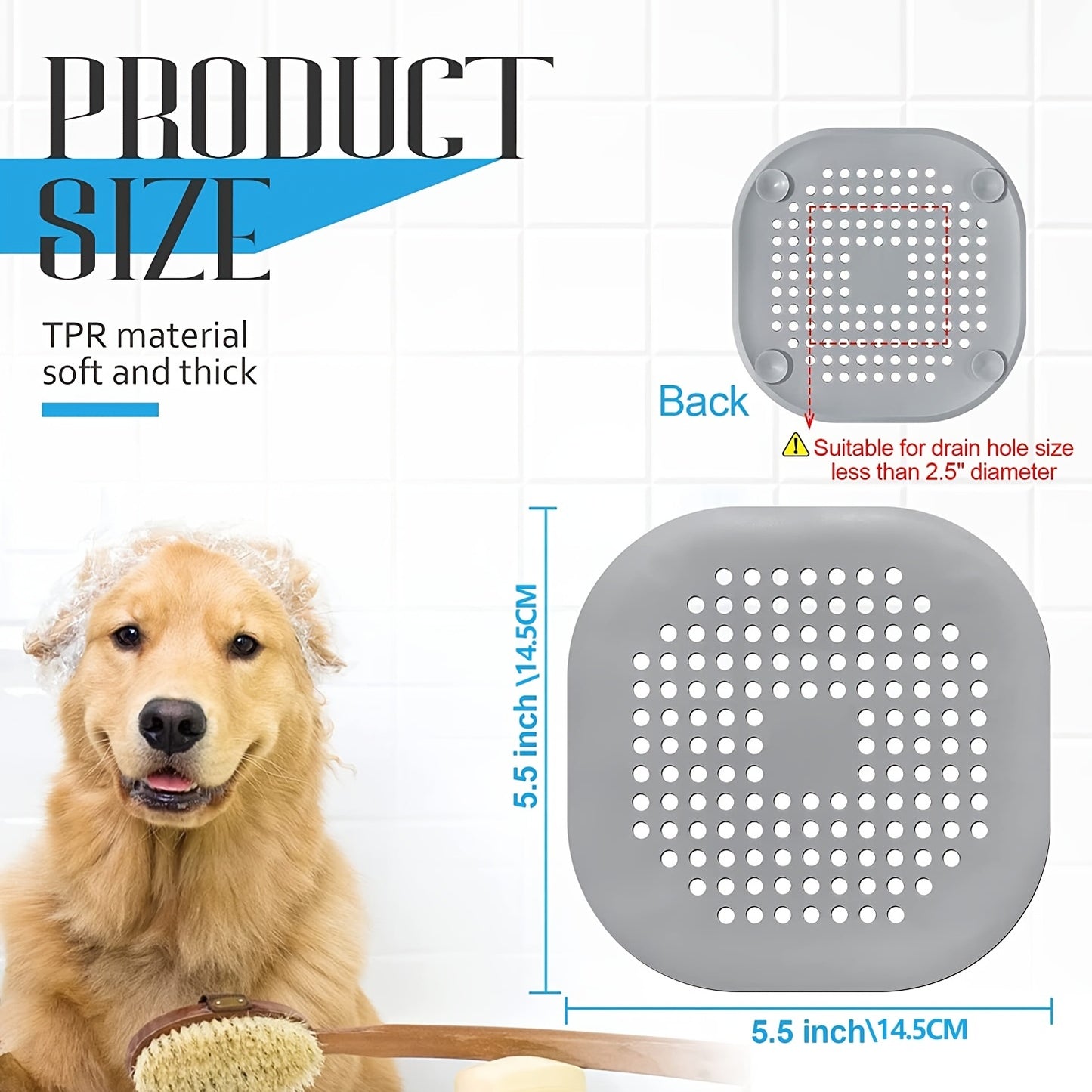 5pcs/3pcs/1pc Silicone Hair Filter | Bathtub and Shower Floor Drain Plug, Kitchen Deodorant Plug, Anti-Clogging Sink Filter