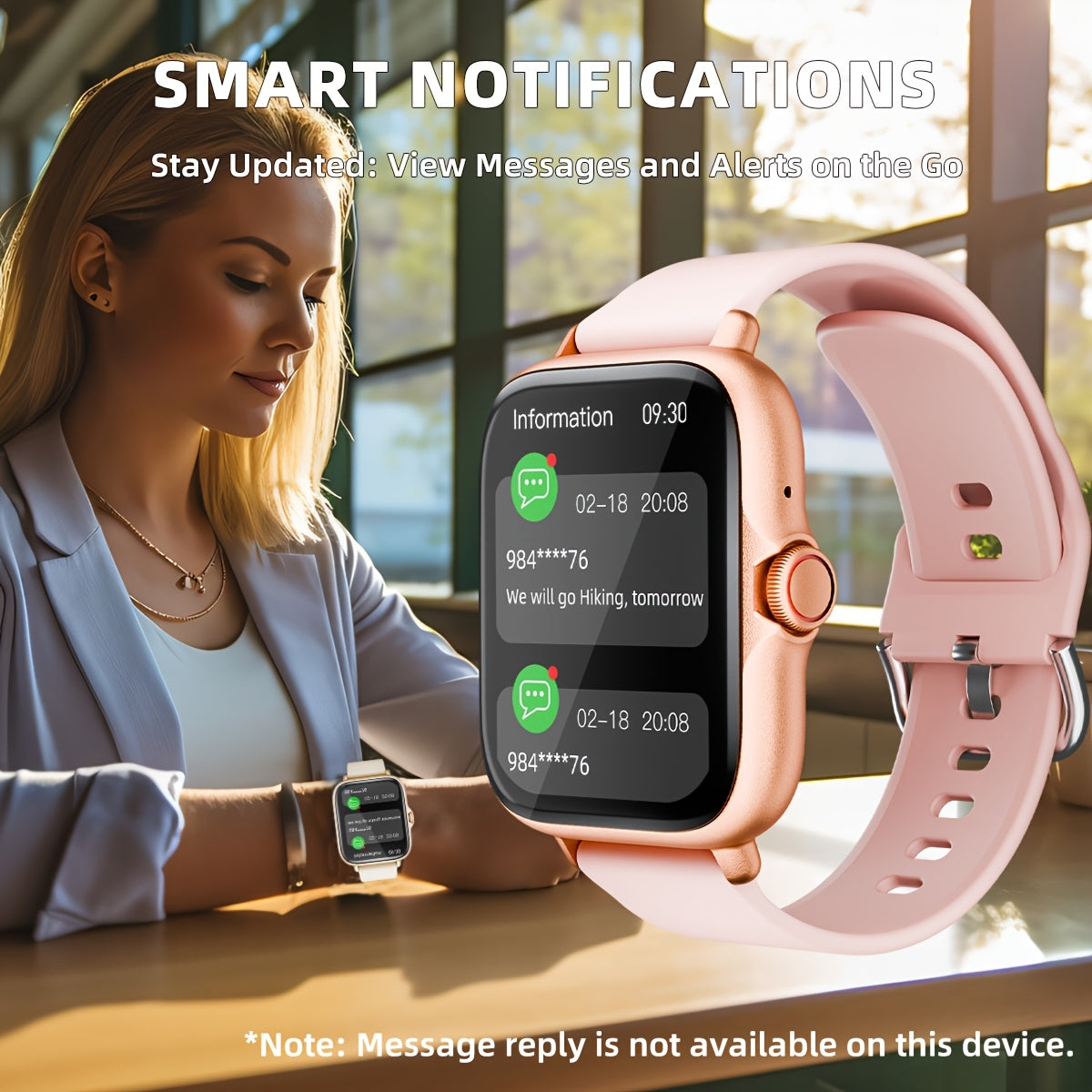 Sports Smart Watch, 1. 83'' Full Touch Screen Display with Message, Answer Make Call Smartwatch, Sleep Monitoring, Sports Pedometer, Information Alerts, for iPhone Android Phones, Smartbands Fitness Watch for Women Men Friend