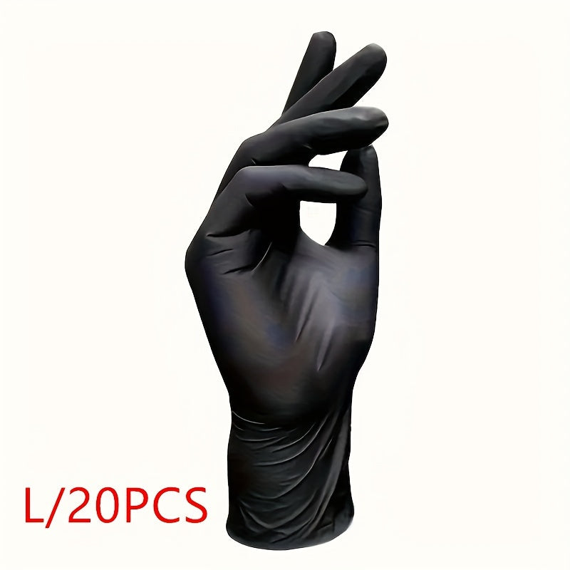 [Nitrile Gloves] 20/40/99 Nitrile Gloves, Black, Designed for Household Cleaning And As Disposable Gloves, Suitable for Cleaning Tasks, Cleaning, Heavy-Duty Gloves, Single-Use Nitrile Gloves