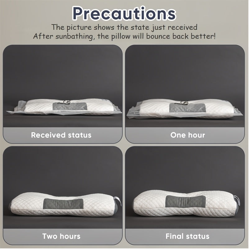 Purchase One And Receive Another at No Cost, Two Soft Woven Neck Massage Pillows for Couples - Featuring Adjustable Ergonomic, High-Quality Pillow Core, And a Removable Pillowcase for Enhanced Sleeping Comfort.