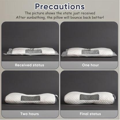Purchase One And Receive Another at No Cost, Two Soft Woven Neck Massage Pillows for Couples - Featuring Adjustable Ergonomic, High-Quality Pillow Core, And a Removable Pillowcase for Enhanced Sleeping Comfort.