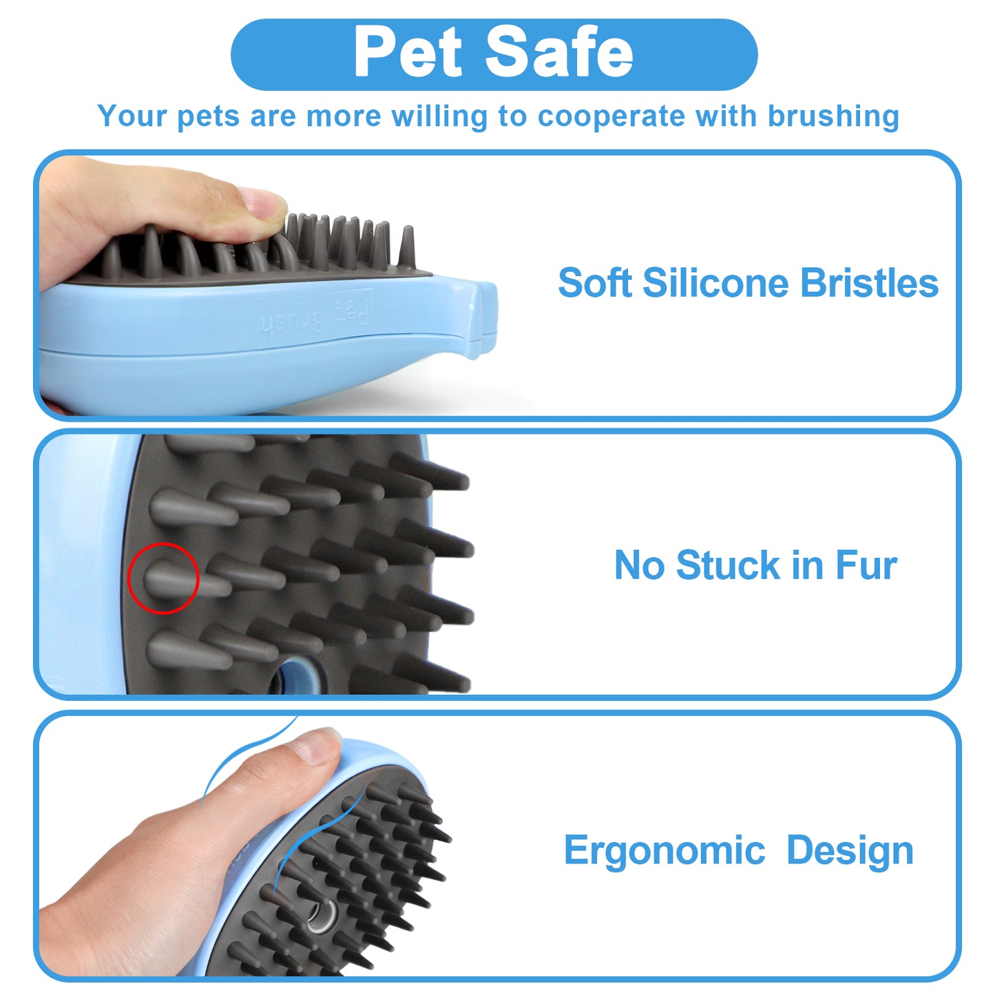 Cat Steam Brush For Shedding