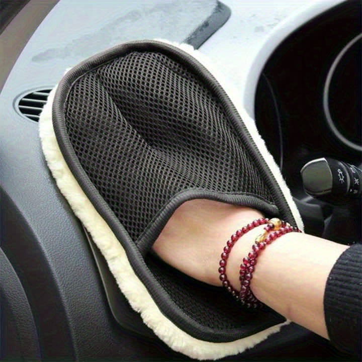 9.84" x 3.5" Microfiber Ultra-Soft Car Cleaning Glove, Perfect for Auto Detailing & Maintenance