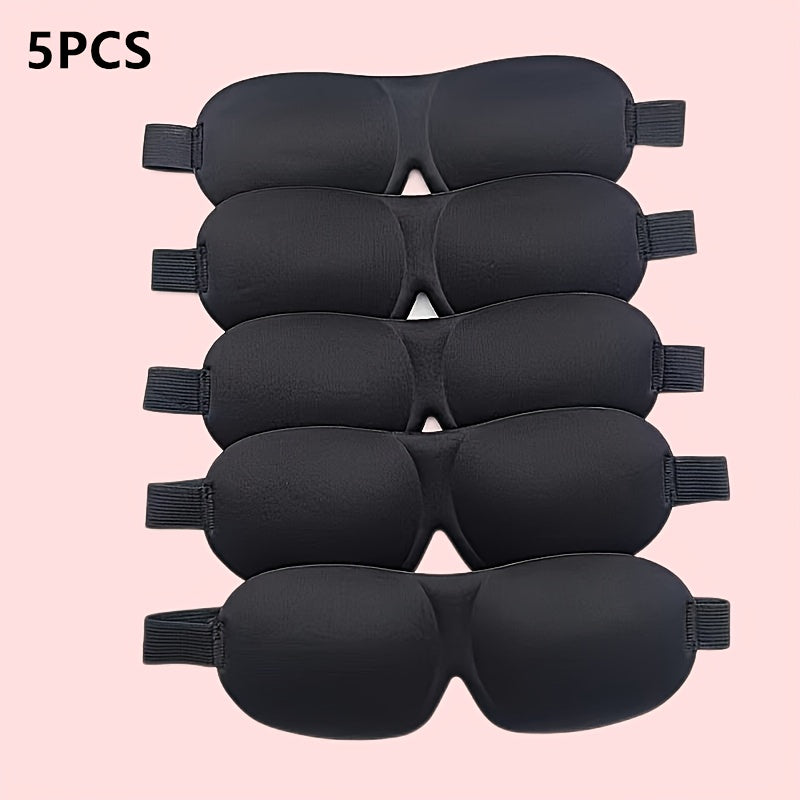 [Heavy Duty Night Mask] 1/3/5/10 Pack Pure Blackout 3D Contoured Eye Mask - Hypoallergenic & Fragrance-Free, Soft Ergonomic Fit for Men & Women - Travel, Home, Office Use, No Leakage, Beige-Friendly - Ideal Gift
