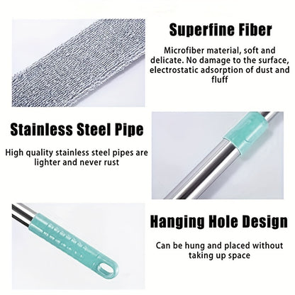 [1set Microfiber Dusting Brush] 1set, Microfiber Extendable Dust Duster | Washable Retractable Crevice Dust Cleaner, Dry Wet Dual-use Cleaning Brush, Multipurpose Dust Removal Brush | Suitable For Sofa Bed And Furniture Botto