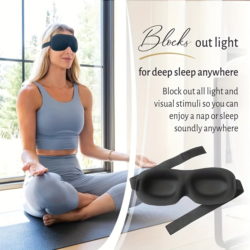 [Heavy Duty Night Mask] 1/3/5/10 Pack Pure Blackout 3D Contoured Eye Mask - Hypoallergenic & Fragrance-Free, Soft Ergonomic Fit for Men & Women - Travel, Home, Office Use, No Leakage, Beige-Friendly - Ideal Gift