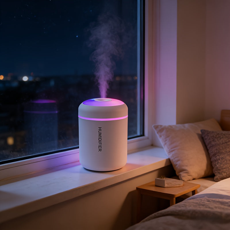 1pc Essential Oil Aromatherapy Mist Diffuser & Humidifier | Color-Changing Night Light, Cold Mist Function, Plant Health Promotion, Plastic Material - Refresh And Purify Your Room with a Soothing Atmosphere