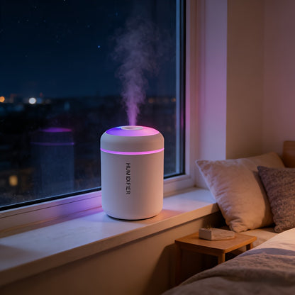 1pc Essential Oil Aromatherapy Mist Diffuser & Humidifier | Color-Changing Night Light, Cold Mist Function, Plant Health Promotion, Plastic Material - Refresh And Purify Your Room with a Soothing Atmosphere