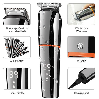 Professional Hair Clippers Cordless Beard Hair Trimmer Clippers Trimmer Set