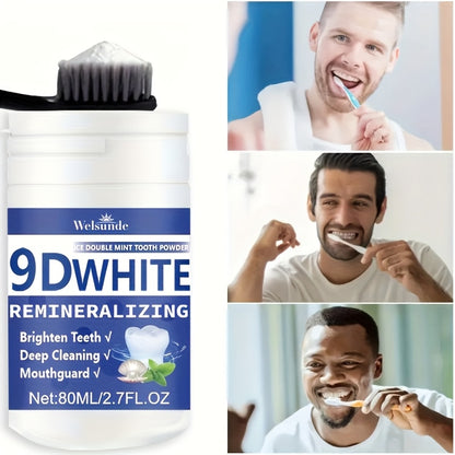 [Tooth Whitening Powder] 9D White Remineralizing Hydroxyapatite Tooth Powder, Tooth Whitening Powder, Deep Cleaning, Fresh Breath, Ideal For Oral Health & Hygiene Gift For Women Men, Breath Freshener, Toothpaste, Tooth Cleani