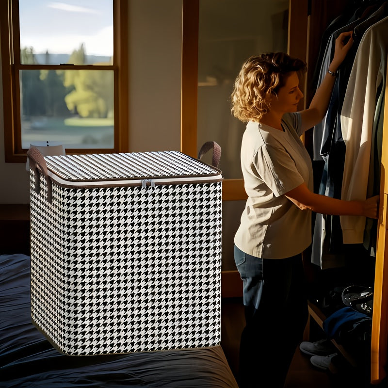 Clothing And Quilt Storage Box, Foldable Travel Bag, Portable Packing Bag, Wardrobe Organizer, Under-Bed Storage, 1pc, for Outings And Moving, for Clothes And Comforters