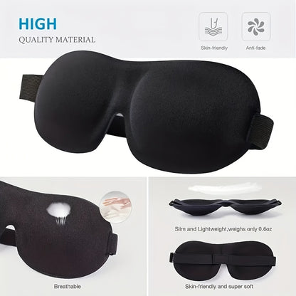 [Heavy Duty Night Mask] 1/3/5/10 Pack Pure Blackout 3D Contoured Eye Mask - Hypoallergenic & Fragrance-Free, Soft Ergonomic Fit for Men & Women - Travel, Home, Office Use, No Leakage, Beige-Friendly - Ideal Gift