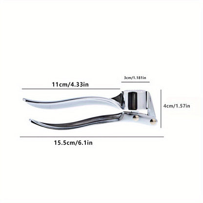 1pc RZSYZH Heavy-Duty Garlic Press, Ginger Crusher, Lemon Squeezer - Heavy-Duty Manual Crusher with Efficient Crushing, Compact Design for Kitchen, Restaurant, Home - Easy-Clean Garlic Press Tool for Garlic, Ginger, Lemon, Co