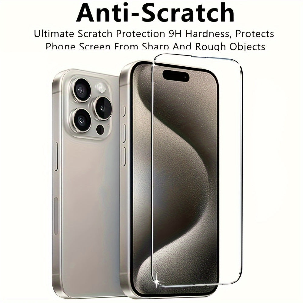 [4pcs HD Tempered Glass] 4pcs HD Tempered Glass Screen Protection for iPhone 11 12 13 14 15 16 17 Pro 13 14 15 16 17 Pro Max 17 Air 16e 14 15 16 Plus Protective Glass Film