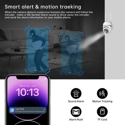 1pc Jooan Wifi Camera | 1080P Full Hd, Night Vision, 2-Way Audio, Ptz Technology, Led Lights, Cloud Storage Support, 2.4G Wi-Fi, Suitable for Indoor And Outdoor Use, Home And Office Security Camera