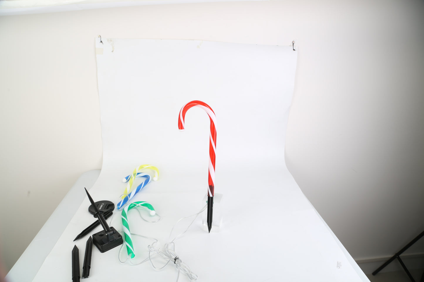 Solar Christmas Candy Cane Light IP55 Waterproof Stake Light Lamp For Patio Yard Garden Pathway Outdoor Christmas Decorative Light