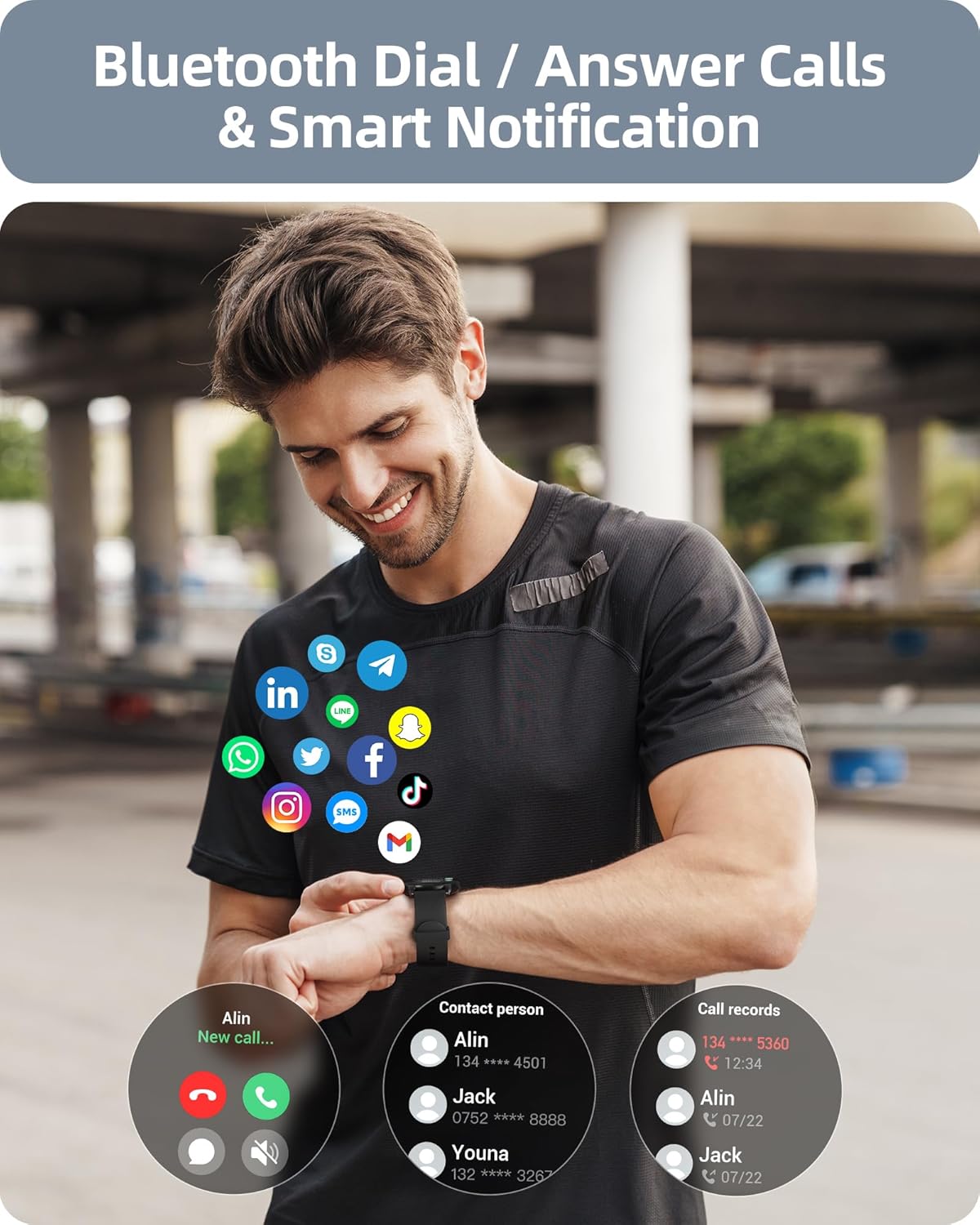 Round Smart Watch - HD Amoled Display Slim Smart Watch For Android/IOS